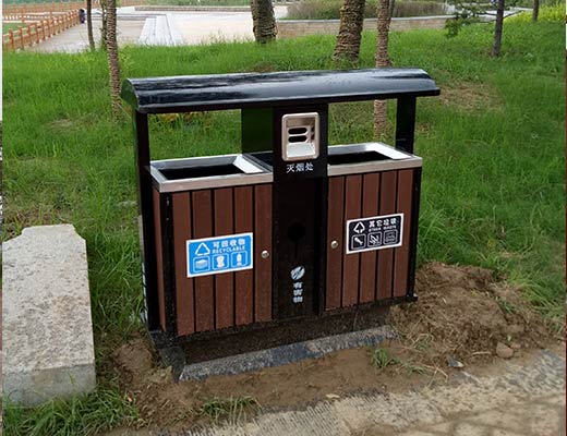 濱州市白鷺湖公園采購(gòu)分類果皮箱